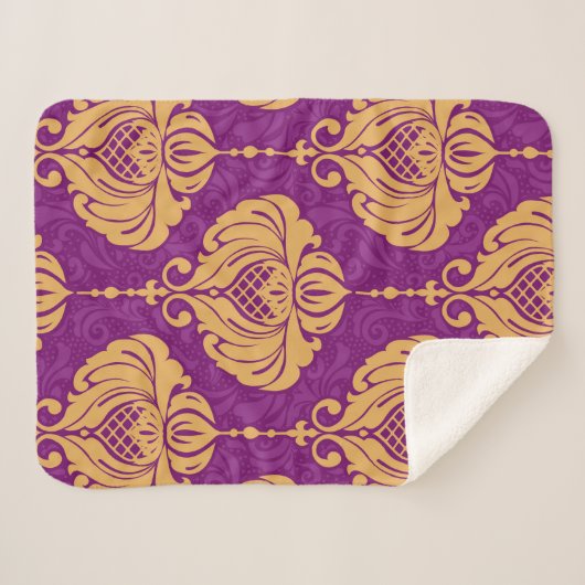 Vintages, nahtloses Staubmuster Sherpadecke (Vorderseite (Horizontal))