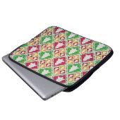 Vintages, nahtloses Weihnachtsbaummuster Laptopschutzhülle (Vorne Knopf)