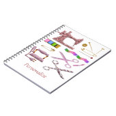 Vintages Nähzubehör für Seamstress Schneider Notizblock (Linke Seite)