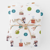 Vintages Nähzubehör Geschenkpapier Set (Beispiel)