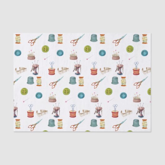 Vintages Nähzubehör Seidenpapier (Vorderseite)