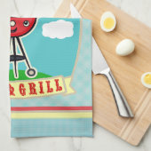 Vintages Name-Grill GRILLEN Tuch (Viertel Falte)