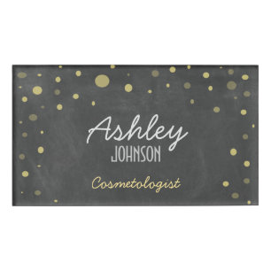 Vintages NamensAbzeichen mit Logo Namenschild