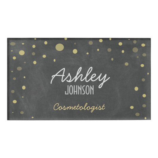 Vintages NamensAbzeichen mit Logo Namenschild (Vorderseite)