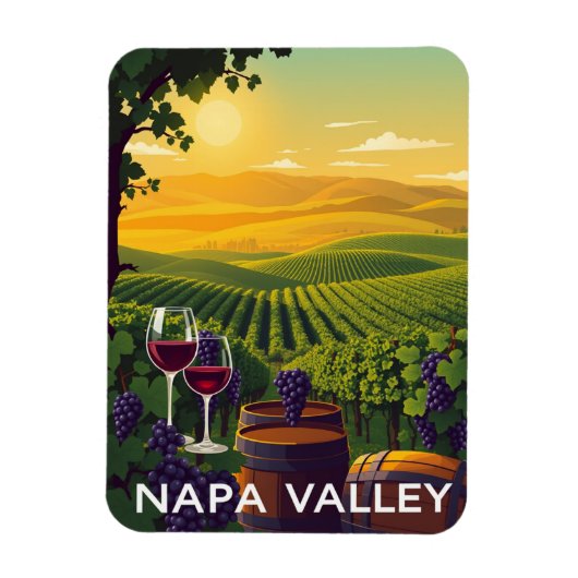 Vintages Napa Tal Magnet (Vertikal)