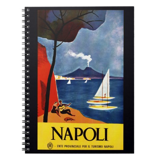Vintages Napoli-Neapel-Notebook Italien Notizblock (Vorderseite)