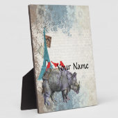 Vintages Nashorn Fotoplatte (Seite)