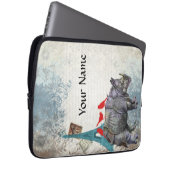 Vintages Nashorn Laptopschutzhülle (Vorne Rechts)
