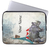 Vintages Nashorn Laptopschutzhülle (Vorderseite)
