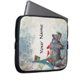 Vintages Nashorn Laptopschutzhülle (Vorne Rechts)