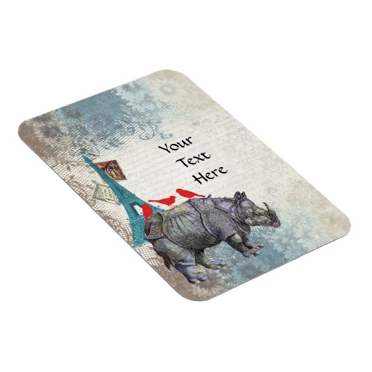 Vintages Nashorn Magnet (Rechte Seite)