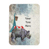 Vintages Nashorn Magnet (Vertikal)