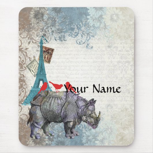 Vintages Nashorn Mousepad (Vorne)
