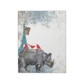 Vintages Nashorn Notizblock (Rotiert)