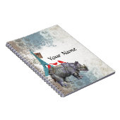 Vintages Nashorn Notizblock (Rechte Seite)