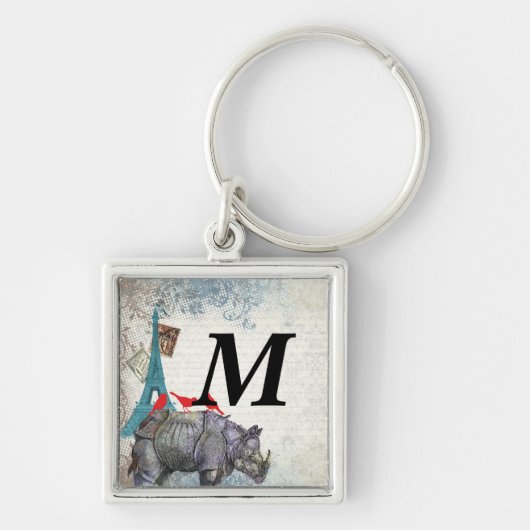 Vintages Nashorn Schlüsselanhänger (Vorne)