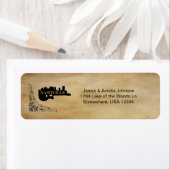 Vintages Nashville Guitar-Rücksendeadresse-Label (Insitu)