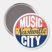 Vintages Nashville-Label Magnet (Vorderseite/Rückseite)