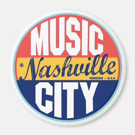 Vintages Nashville-Label Magnet (Vorne)