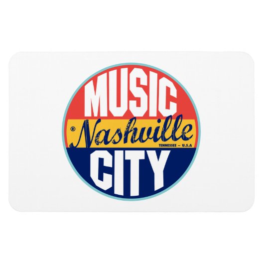 Vintages Nashville-Label Magnet (Horizontal)