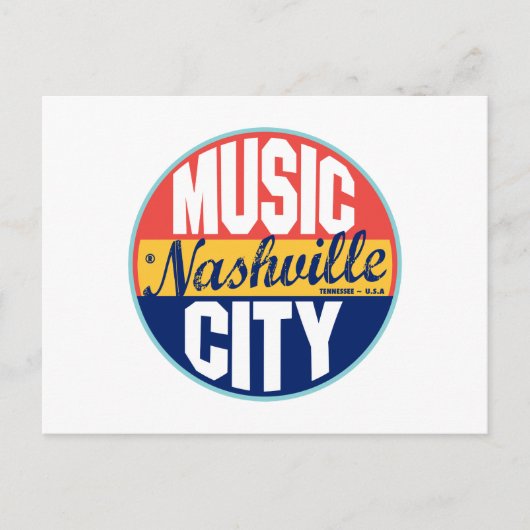 Vintages Nashville-Label Postkarte (Vorderseite)