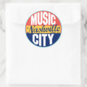 Vintages Nashville-Label Runder Aufkleber (Tasche)