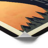 Vintages National Park Mountain Sheep Travel Poste Poster (Ecke)