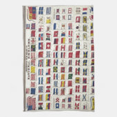 Vintages nationale Flaggen-Diagramm - geschaffen Küchentuch (Vertikal)