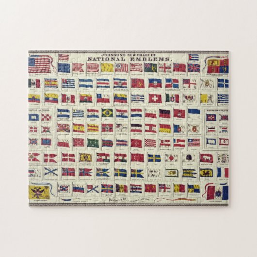 Vintages nationale Flaggen-Diagramm - geschaffen Puzzle (Horizontal)