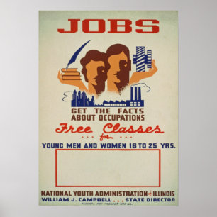 Vintages Nationales Jugendverwaltungsposter (IL) Poster