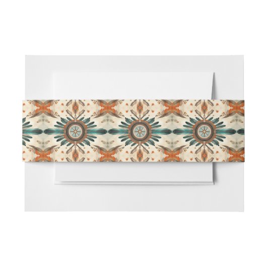 Vintages Native Feather Retro Dream Catcher Muster Einladungsbanderole (Vorderseite Beispiel)