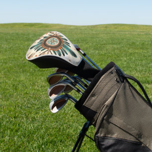 Vintages Native Feather Retro Dream Catcher Muster Golf Headcover
