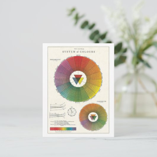 Vintages natürliches Farbsystem Postkarte (Stehend Vorderseite)