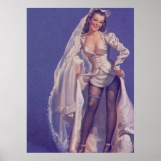 Vintages Naughty Button Up Bridge Poster