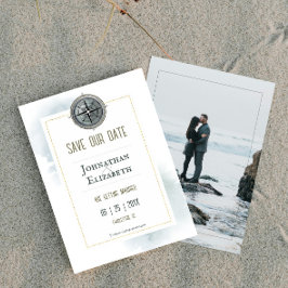 Vintages Nautic Compass-Foto Save The Date