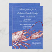 Vintages Nautic Hummer Bake Beach Party Einladung (Vorne/Hinten)