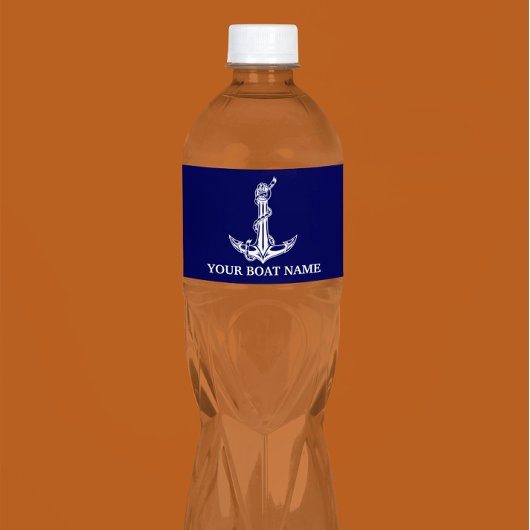 Vintages Nautical Anchor Rope Wasserflaschenetikett