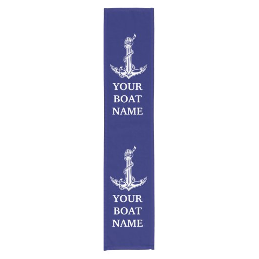 Vintages Nautical Anchor-Seil Kurzer Tischläufer (Vorderseite)