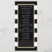 Vintages Nautical Gold Wheel, Black & Gold Wedding Programm (Rückseite)