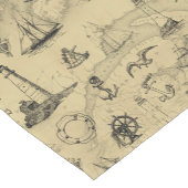 Vintages Nautikmuster Alte Karte Hintergrund Kurzer Tischläufer (Ecke)