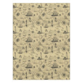 Vintages Nautikmuster Alte Karte Hintergrund Tischdecke (Vorderseite)