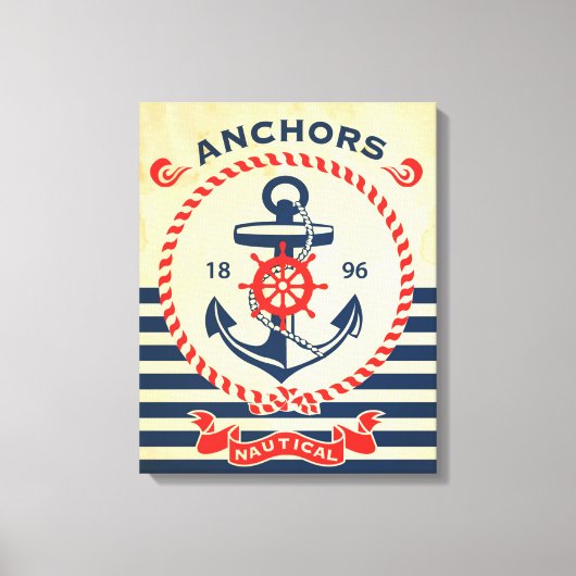 Vintages Nautikposter Leinwanddruck (Vorderseite)