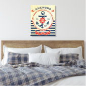 Vintages Nautikposter Leinwanddruck (Insitu (Schlafzimmer))