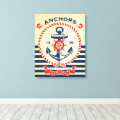 Vintages Nautikposter Leinwanddruck (Insitu (Holzboden))