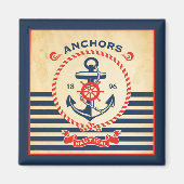 Vintages Nautikposter Magnet (Vorne)