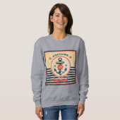 Vintages Nautikposter Sweatshirt (Vorne ganz)