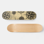 Vintages Nautische Muster Skateboard (Horizontal)