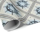 Vintages Navigationsrad Geschenkpapier (Rolleneckpunkt)