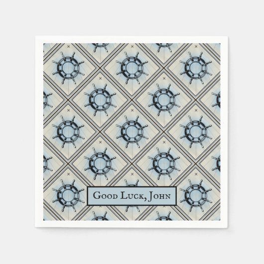 Vintages Navigationsrad Serviette (Vorderseite)