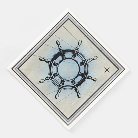 Vintages Navigationsrad Serviette (Ecke)